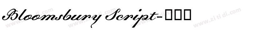 Bloomsbury Script字体转换